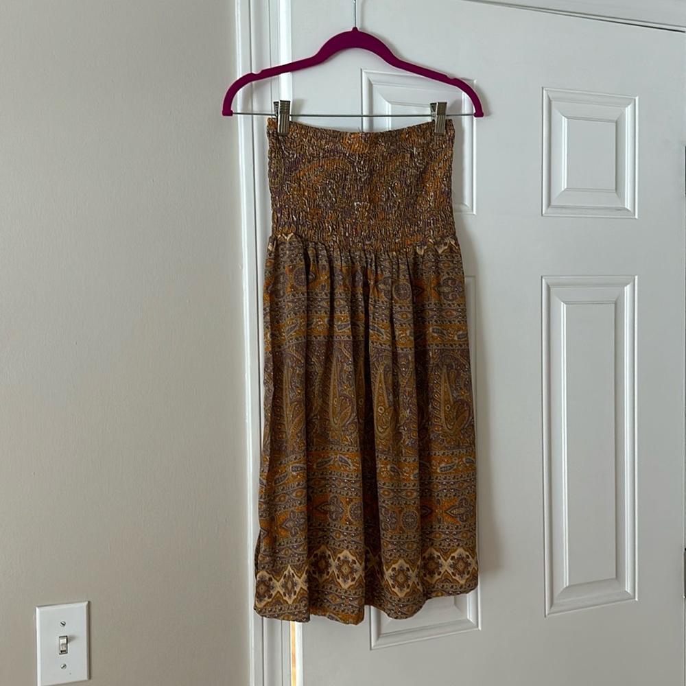 Strapless Patterned Dress